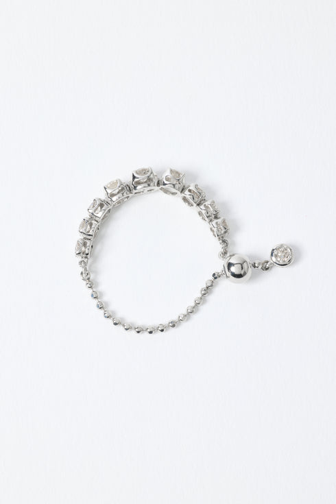 ダイヤモンドフリーサイズチェーンリング 0.50ct