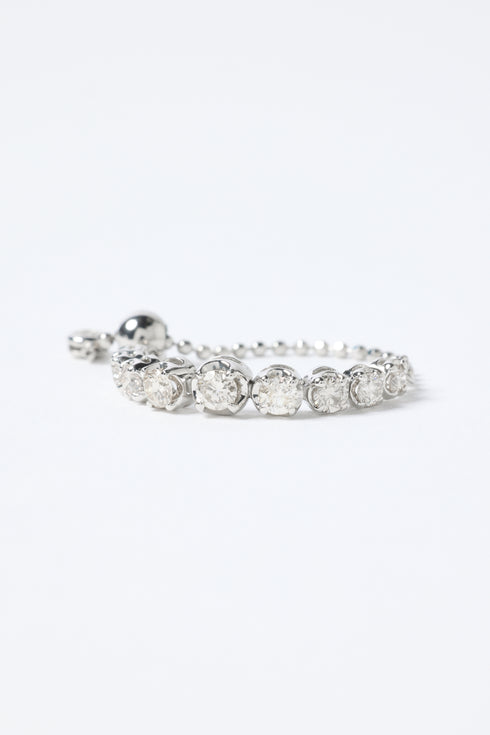 ダイヤモンドフリーサイズチェーンリング 0.50ct