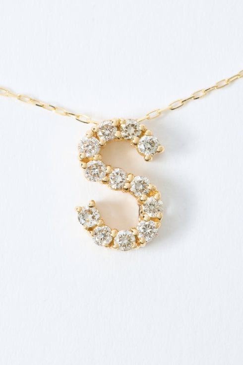 ダイヤモンドイニシャルネックレス 0.20ct