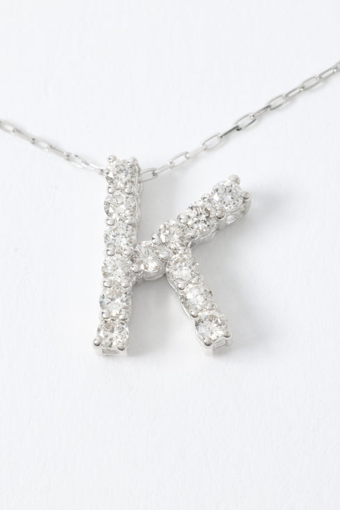 ダイヤモンドイニシャルネックレス 0.20ct