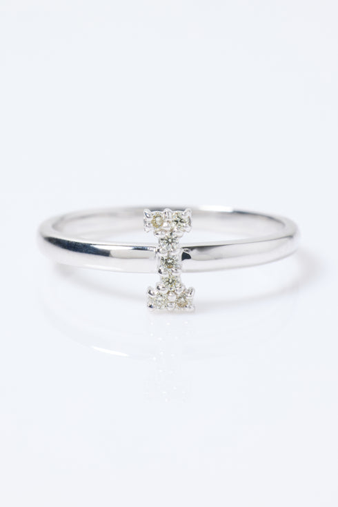 プラチナム イニシャルリング 0.06ct(1~7号)