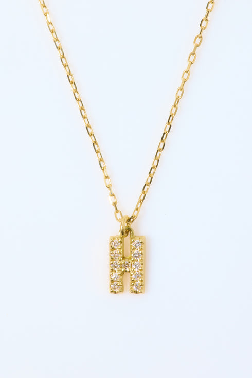 イニシャルネックレス 0.03ct