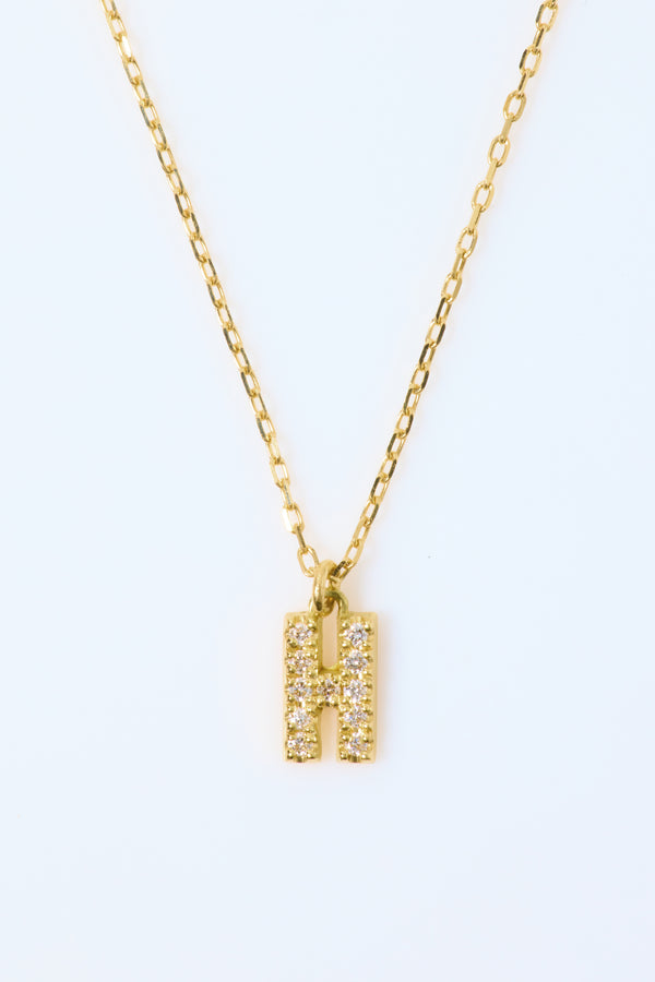 イニシャルネックレス 0.03ct
