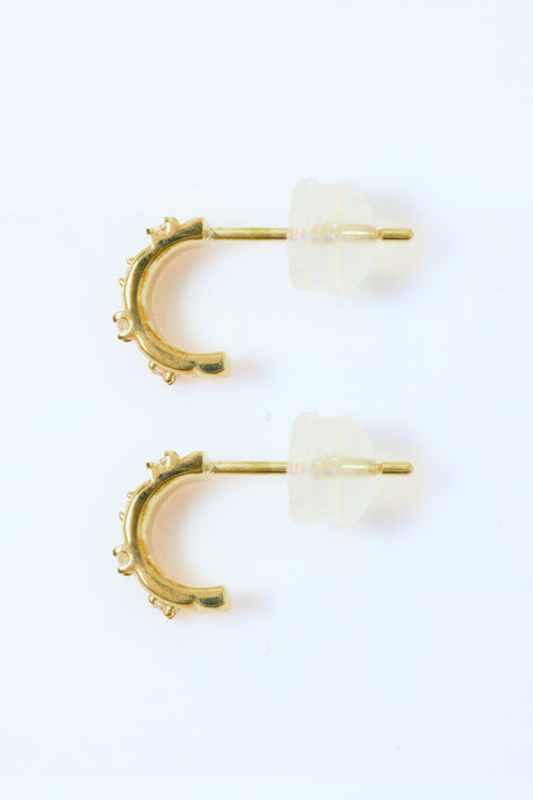 ダイヤモンドハーフフープピアス 0.08ct