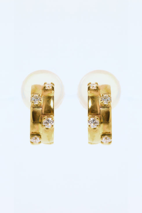 ダイヤモンドハーフフープピアス 0.08ct