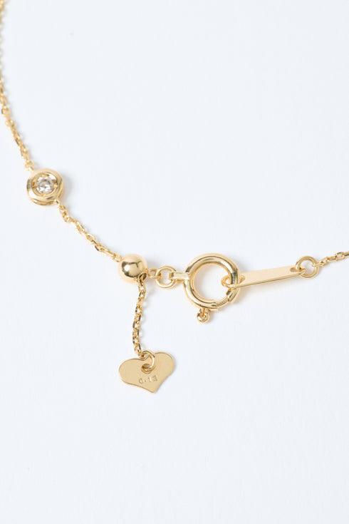 ダイヤモンドステーションブレスレット 0.12ct