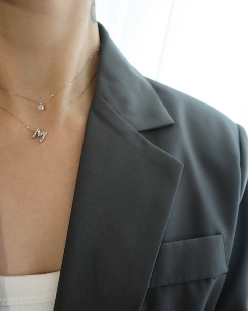 ダイヤモンドイニシャルネックレス 0.20ct