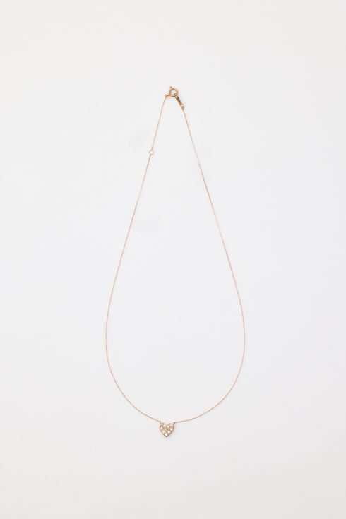 ダイヤモンドシマーリングハートネックレス 0.22ct