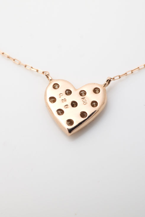 ダイヤモンドシマーリングハートネックレス 0.22ct