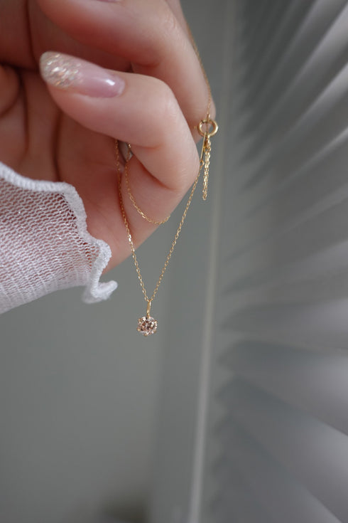 K18 ブラウンダイヤモンドネックレス 0.30ct
