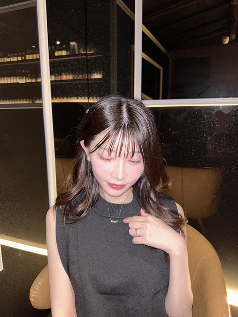 ダイヤモンドカーブバーネックレス 0.15ct