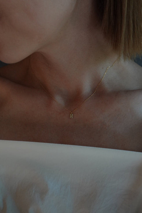 イニシャルネックレス 0.03ct