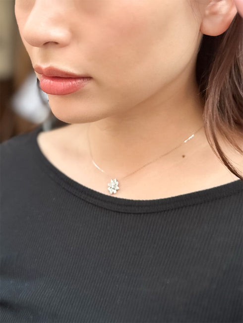 ダイヤモンドブリリアントフラワーネックレス 0.23ct